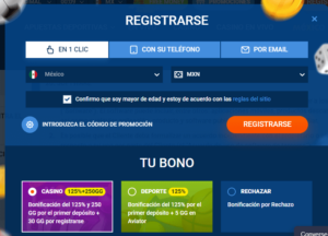 formulario de registro en mostbet