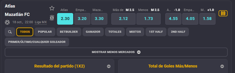 mercados de apuestas deportivas en coolbet mexico