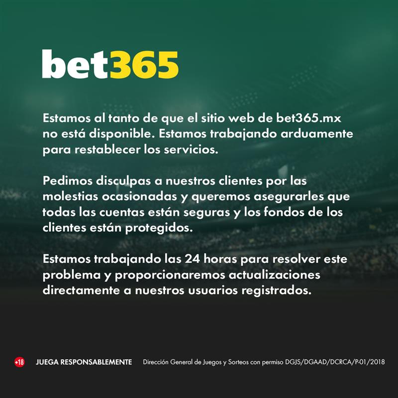 Comunicado Oficial de bet365 vía Twitter